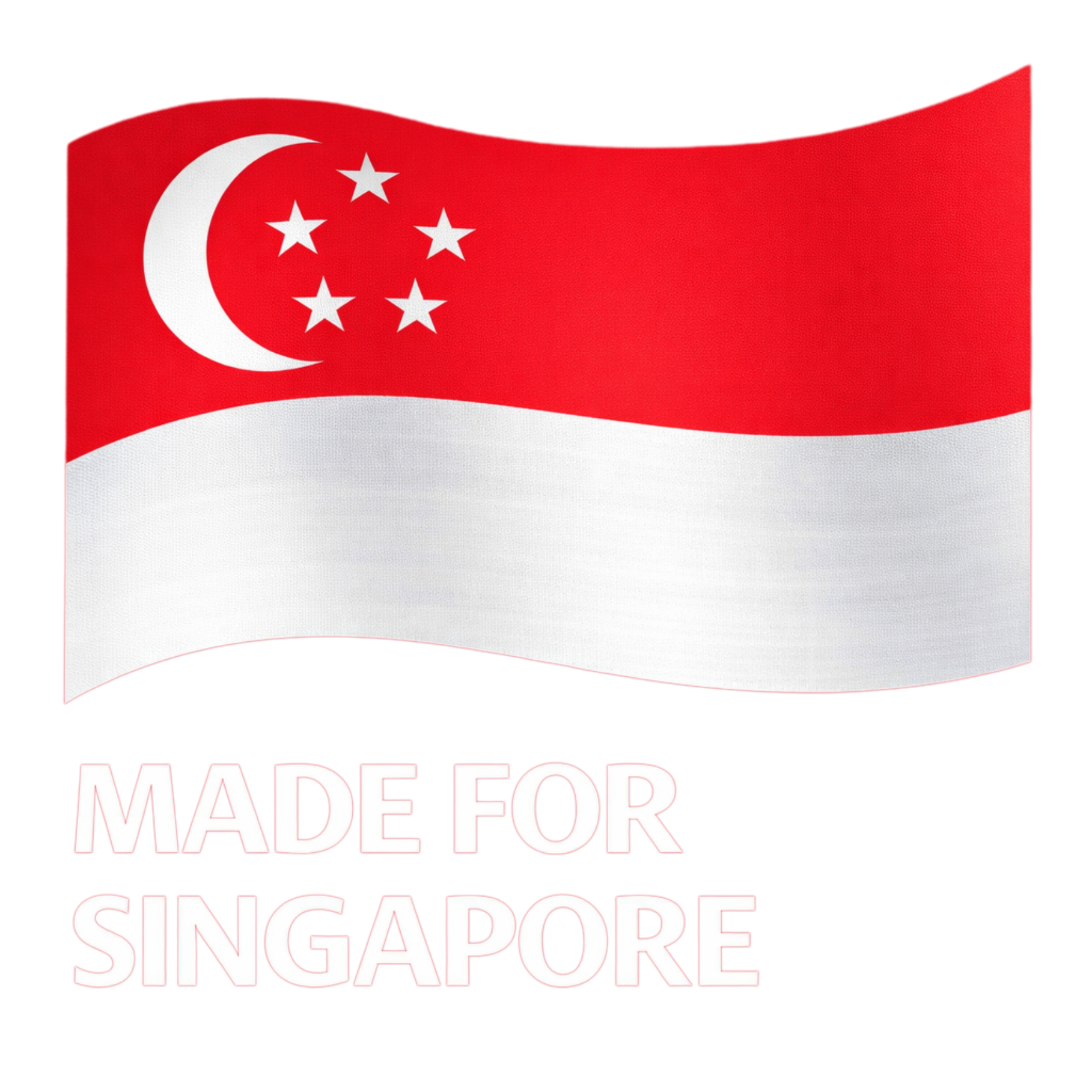 Made for Singapore with flag